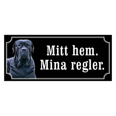 Cane corso gammaldags stil emaljskylt hund