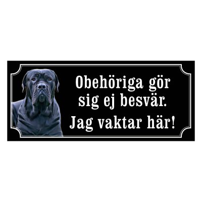 Cane corso gammaldags stil emaljskylt hund