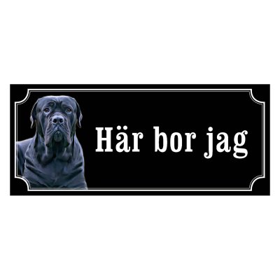 Cane corso gammaldags stil emaljskylt hund
