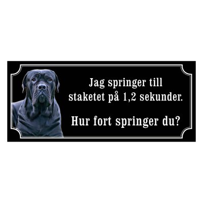 Cane corso gammaldags stil emaljskylt hund