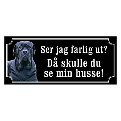 Cane corso gammaldags stil emaljskylt hund