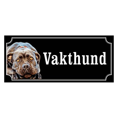 Cane corso svartröd gammaldags stil emaljskylt hund