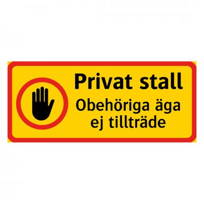Tillträde förbjudet till stallet