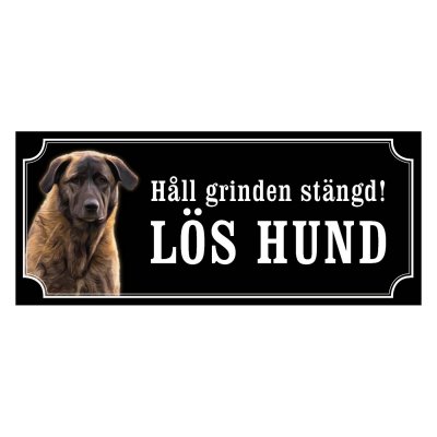 Cao da serra brunröd gammaldags stil emaljskylt hund