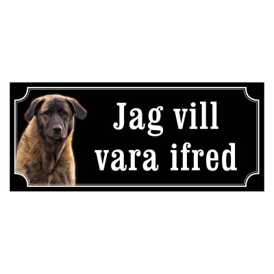 Cao da serra brunröd gammaldags stil emaljskylt hund