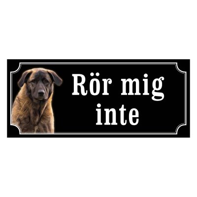 Cao da serra brunröd gammaldags stil emaljskylt hund