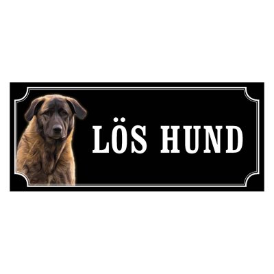 Cao da serra brunröd gammaldags stil emaljskylt hund