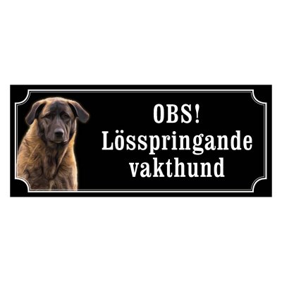 Cao da serra brunröd gammaldags stil emaljskylt hund