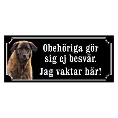 Cao da serra brunröd gammaldags stil emaljskylt hund