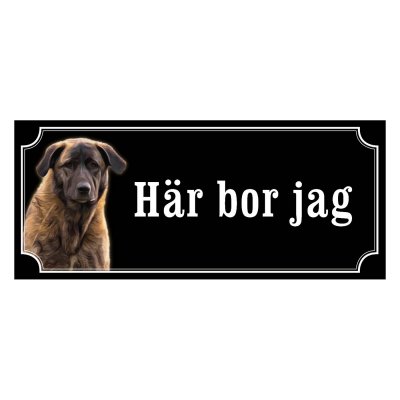 Cao da serra brunröd gammaldags stil emaljskylt hund
