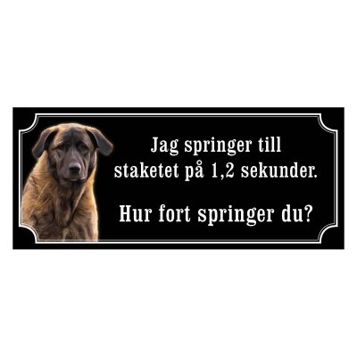 Cao da serra brunröd gammaldags stil emaljskylt hund