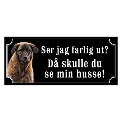 Cao da serra brunröd gammaldags stil emaljskylt hund