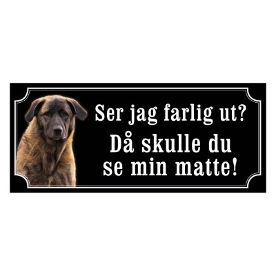 Cao da serra brunröd gammaldags stil emaljskylt hund