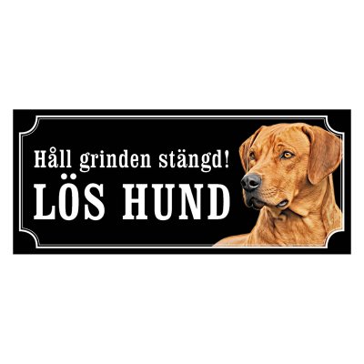 Rhodesian ridgeback gammaldags stil emaljskylt hund