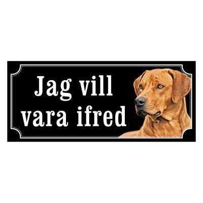 Rhodesian ridgeback gammaldags stil emaljskylt hund