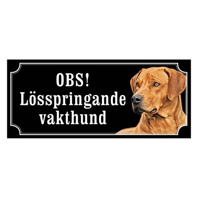 Rhodesian ridgeback gammaldags stil emaljskylt hund