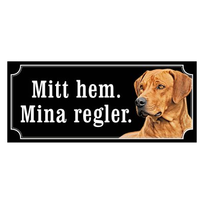Rhodesian ridgeback gammaldags stil emaljskylt hund