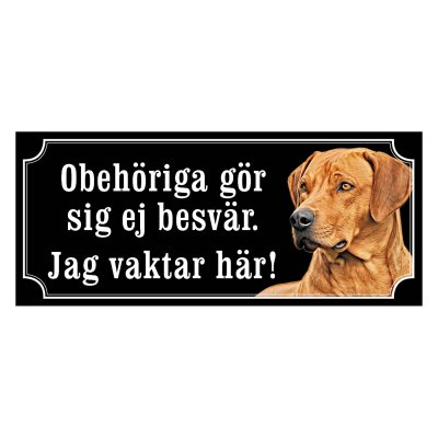 Rhodesian ridgeback gammaldags stil emaljskylt hund