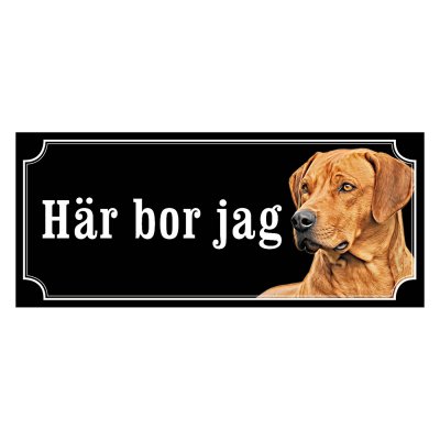 Rhodesian ridgeback gammaldags stil emaljskylt hund
