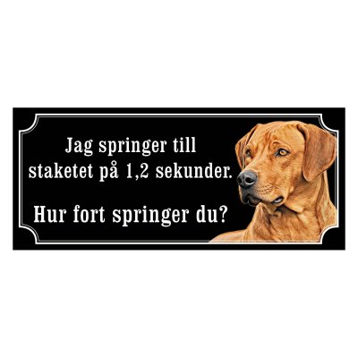 Rhodesian ridgeback gammaldags stil emaljskylt hund