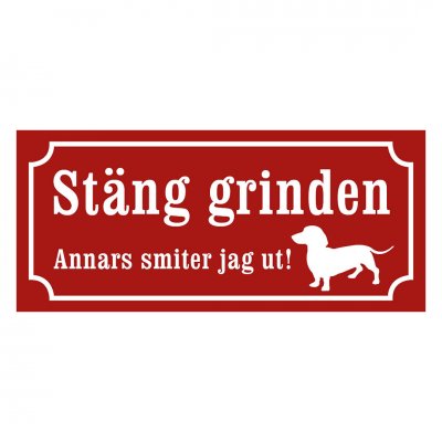 Stäng grinden - långhårig tax