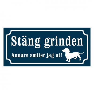 Stäng grinden - långhårig tax
