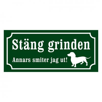 Stäng grinden - långhårig tax