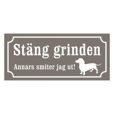 Stäng grinden - långhårig tax