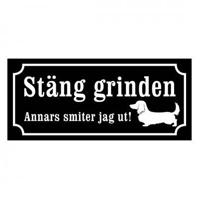 Stäng grinden – långhårig tax