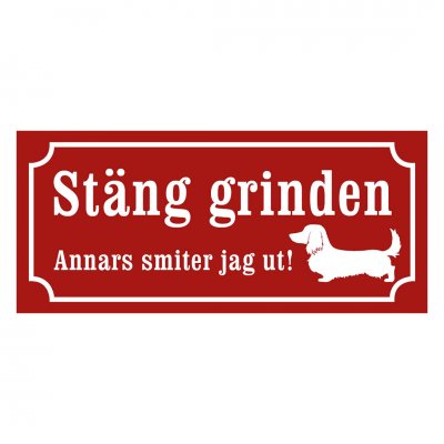 Stäng grinden – långhårig tax