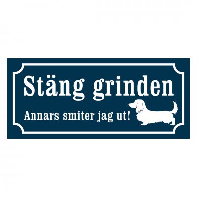 Stäng grinden – långhårig tax