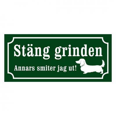 Stäng grinden – långhårig tax