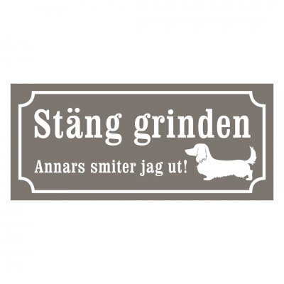 Stäng grinden – långhårig tax
