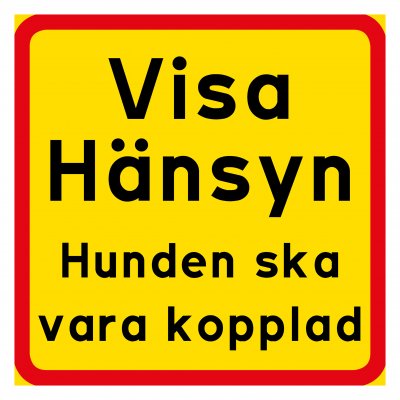 Visa hänsyn - hunden ska vara kopplad