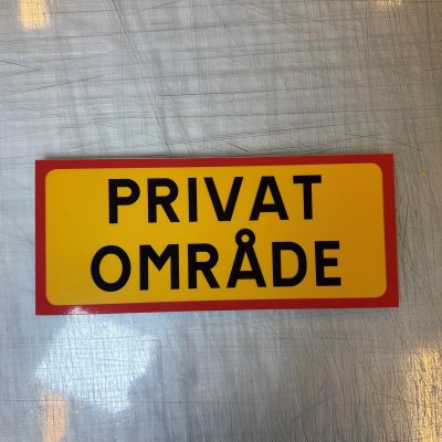 Fynd - Privat område, reflekterande