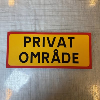 Fynd - Privat område, reflekterande