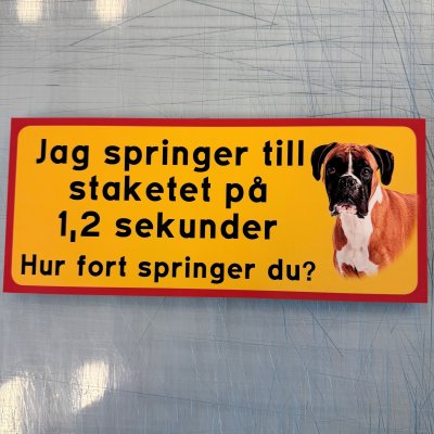 Fynd - Jag springer till staketet på 1,2 sek, Boxer