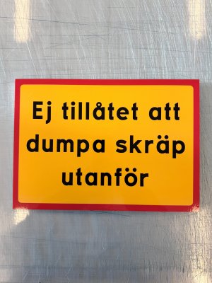 Fynd - Ej tillåtet att dumpa skräp