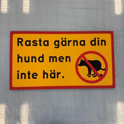 Fynd - Rasta gärna din hund men inte här