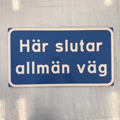 Fynd - Här slutar allmän väg