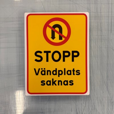 Fynd - Stopp, vändplats saknas