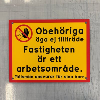 Fynd - Obehöriga äga ej tillträde