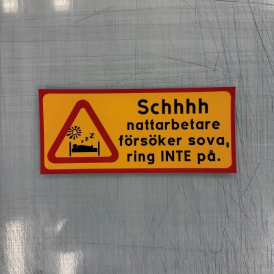 Fynd - Dekal, Schhh nattarbetare