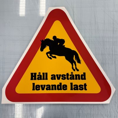 Fynd - Håll avstånd levande last, hoppande häst