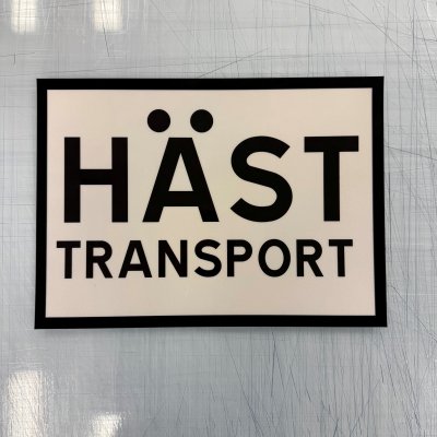 Fynd - Hästtransport svart/vit