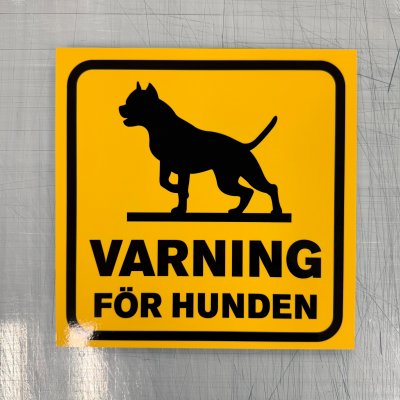 Fynd - Varning för hunden