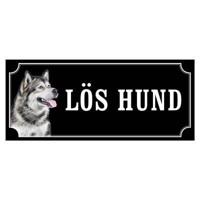 skylt klistermärke dekal alaskan malamute varning för hunden gammaldags skylt fina hundskyltar hundskylt lös hund