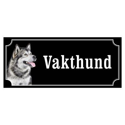skylt klistermärke dekal alaskan malamute varning för hunden gammaldags skylt fina hundskyltar hundskylt vakthund