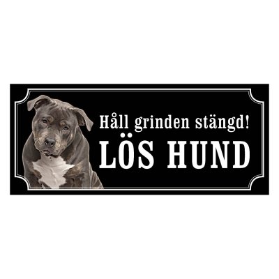 American bully grå/vit gammaldags stil emaljskylt hund