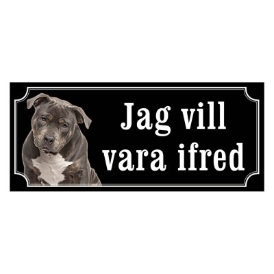 American bully grå/vit gammaldags stil emaljskylt hund